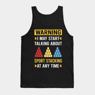 Warning Sport Stacking Cup Stacking Speed Stacking Tank Top